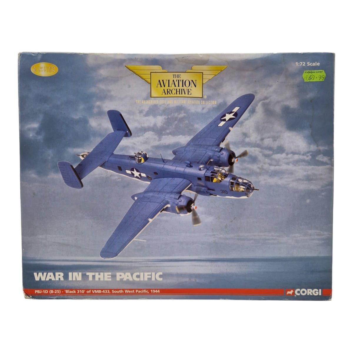 Corgi Aviation Archive 1:72 North American B - 25 Mitchell USMC VMB - 43 "Black 310" AA35306 - Corgi