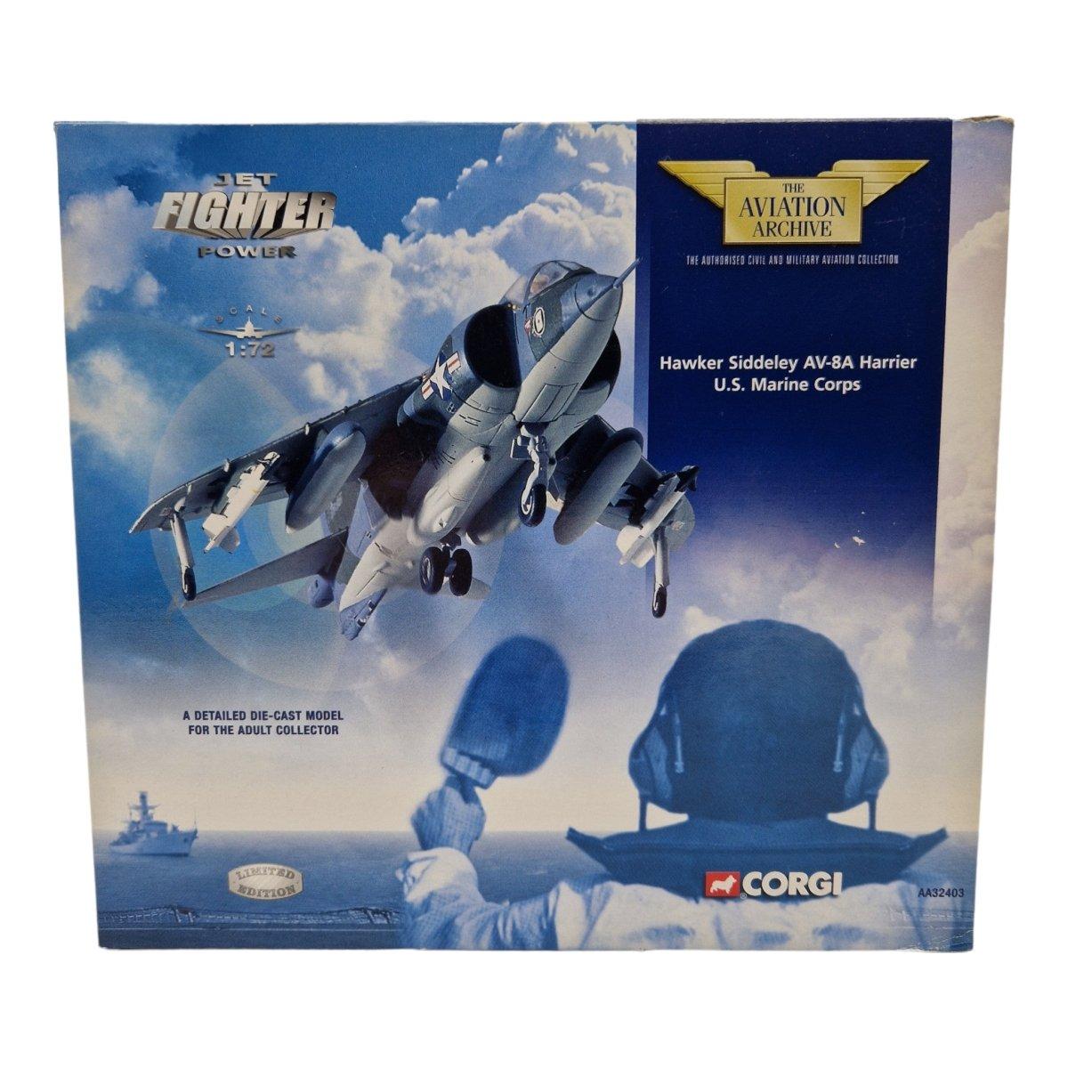 Corgi Aviation Archive 1:72 Scale Hawker Siddeley Harrier U.S Marine Corps AA32403 - Corgi