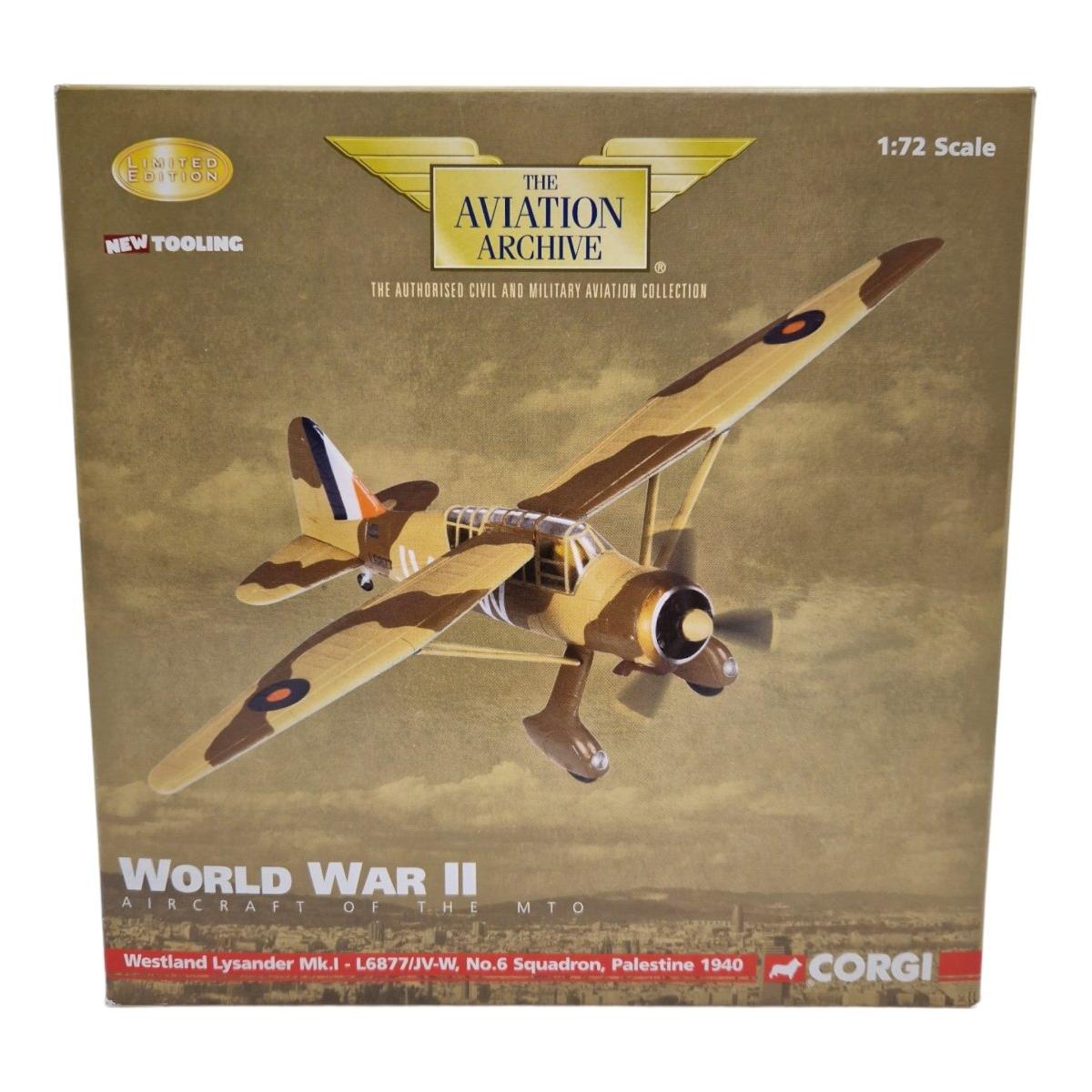 Corgi Aviation Archive 1:72 Scale Westland Lysander MK.I No.6 Sqn Palestine 1940 AA36802 - Corgi